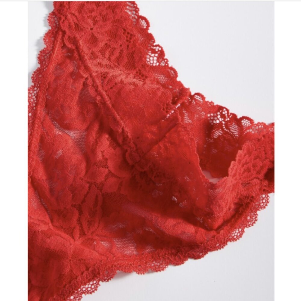 State of Day Women's Lace Thong Underwear, Tango Red, NWOT